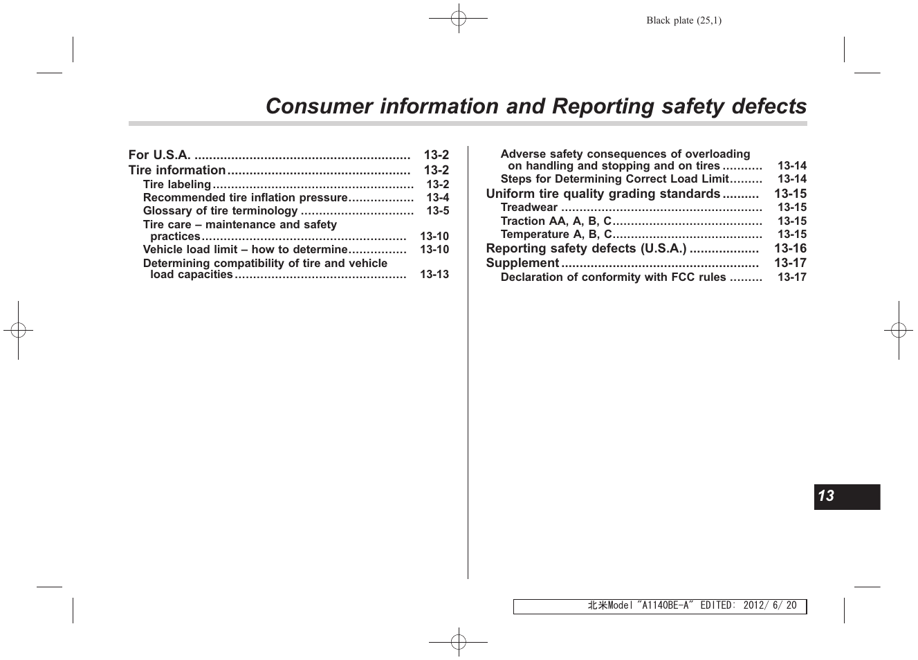 Msa5m1313astis_20, Consumer information and reporting safety defects | Subaru 2013 Impreza User Manual | Page 433 / 463