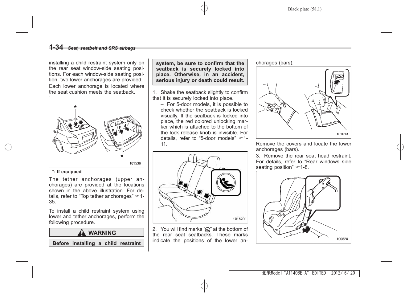 Subaru 2013 Impreza User Manual | Page 60 / 463