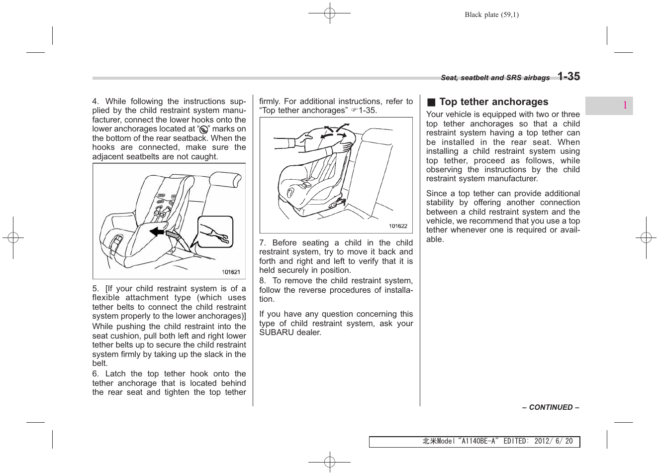 Subaru 2013 Impreza User Manual | Page 61 / 463