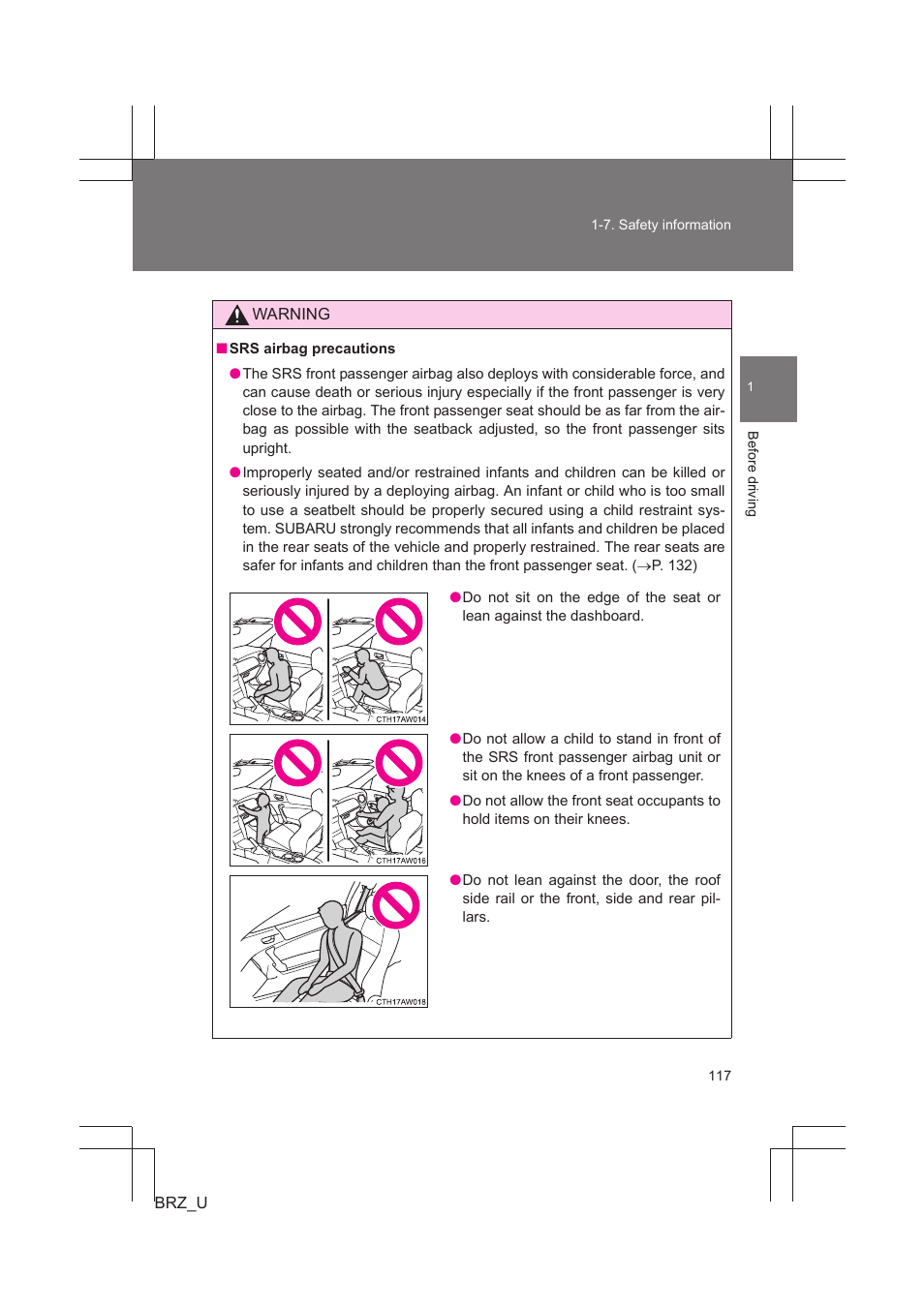Subaru 2013 BRZ User Manual | Page 119 / 486