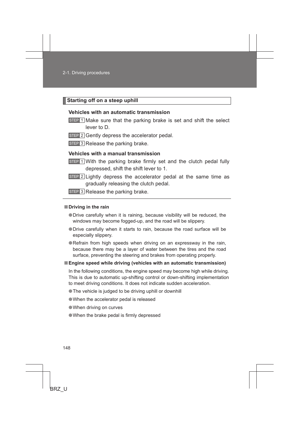 Subaru 2013 BRZ User Manual | Page 150 / 486