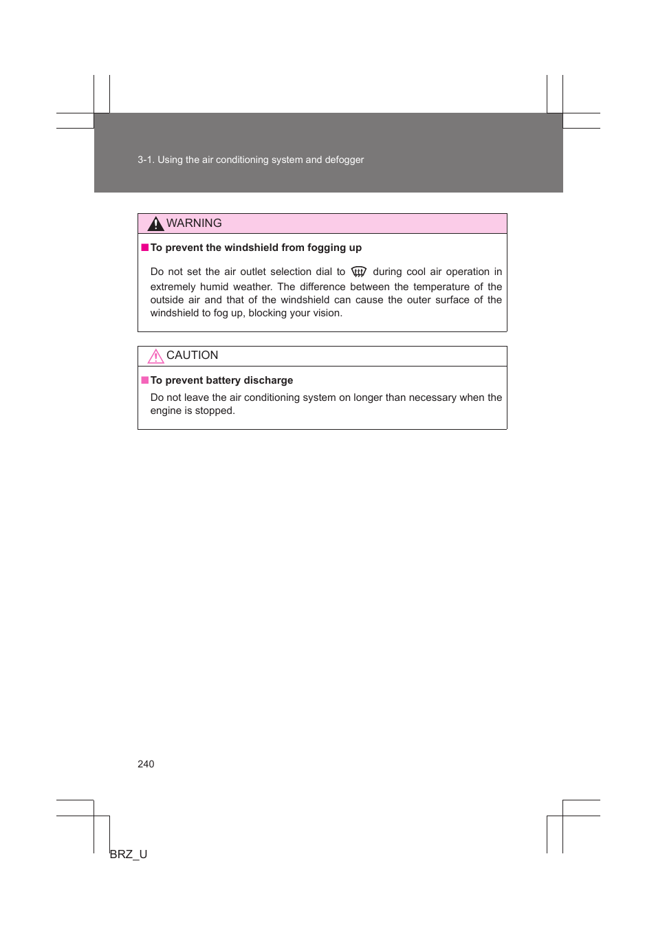 Subaru 2013 BRZ User Manual | Page 242 / 486