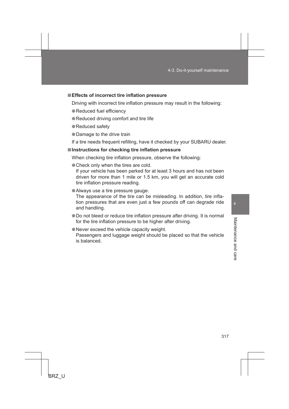 Subaru 2013 BRZ User Manual | Page 319 / 486