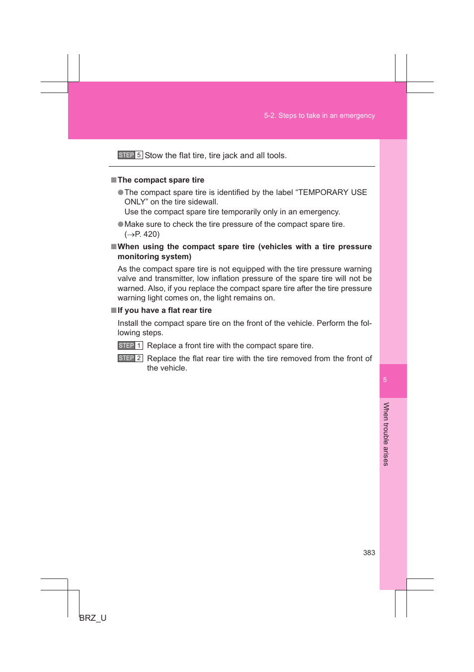 Subaru 2013 BRZ User Manual | Page 385 / 486