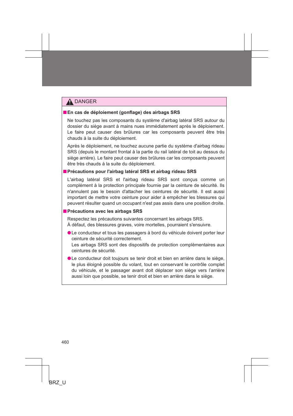 Subaru 2013 BRZ User Manual | Page 462 / 486