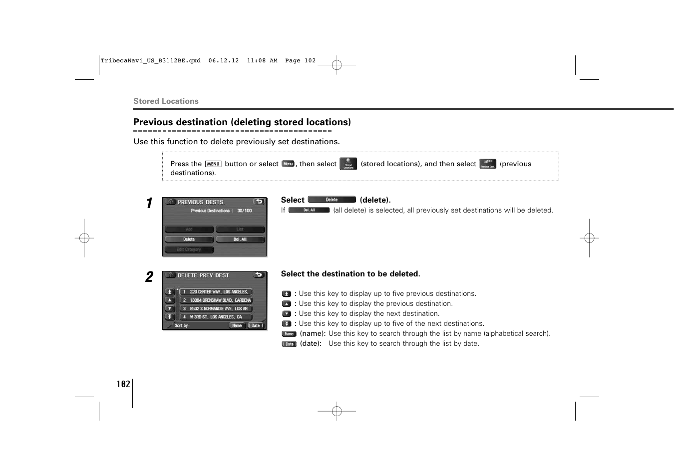 Subaru 2012 Tribeca Navigation System User Manual | Page 103 / 126