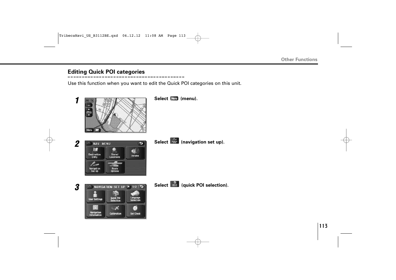 Subaru 2012 Tribeca Navigation System User Manual | Page 114 / 126