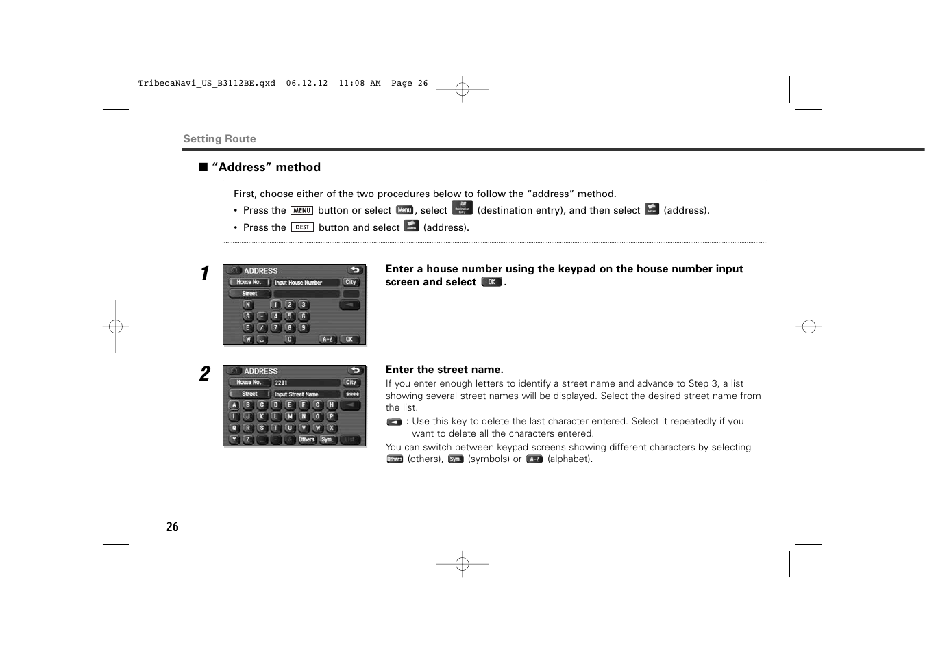 Subaru 2012 Tribeca Navigation System User Manual | Page 27 / 126