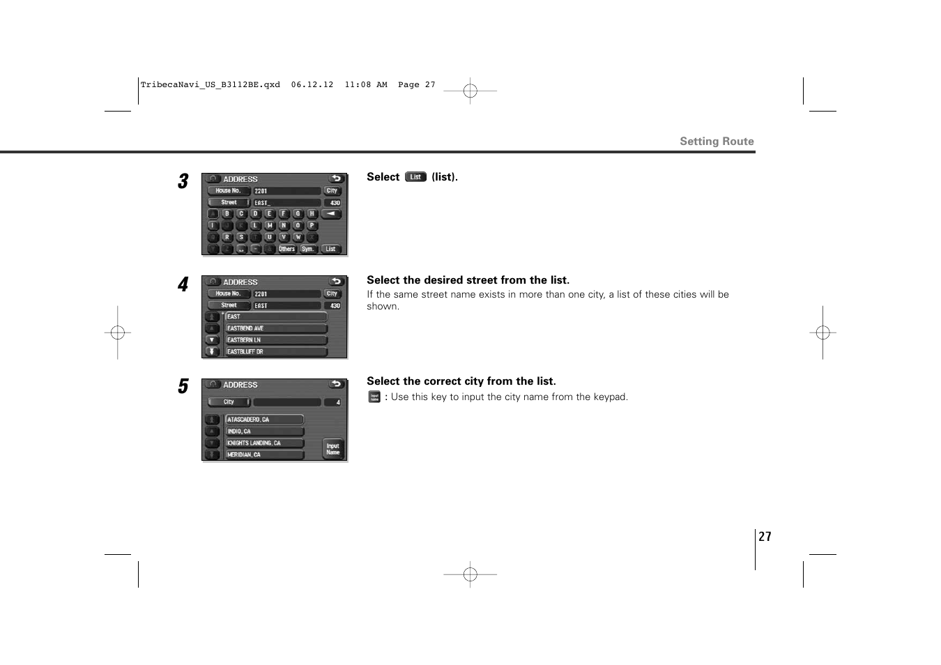 Subaru 2012 Tribeca Navigation System User Manual | Page 28 / 126
