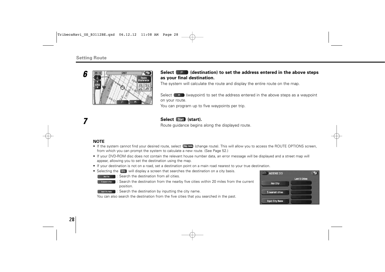 Subaru 2012 Tribeca Navigation System User Manual | Page 29 / 126