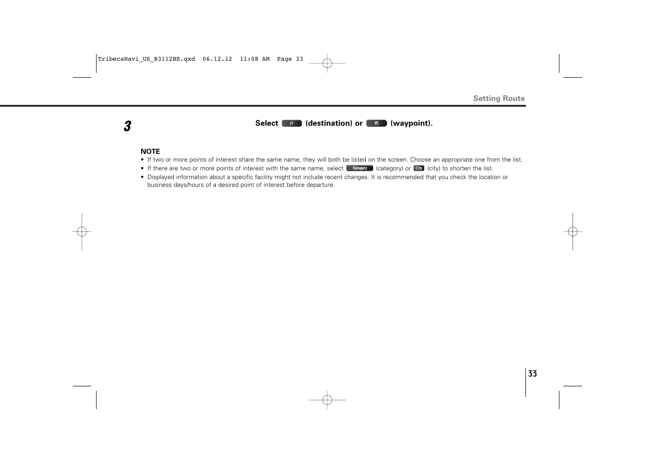 Subaru 2012 Tribeca Navigation System User Manual | Page 34 / 126