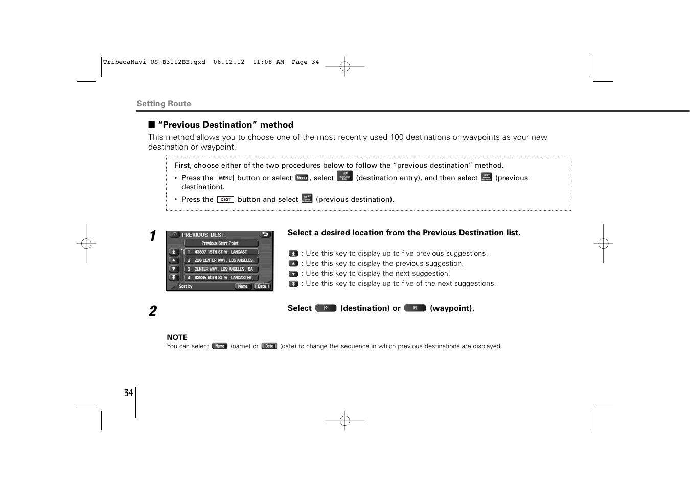 Subaru 2012 Tribeca Navigation System User Manual | Page 35 / 126