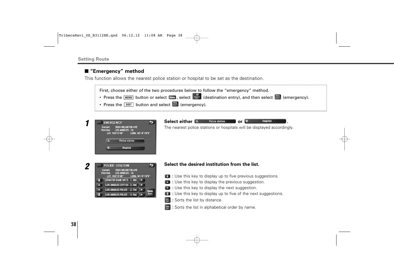 Subaru 2012 Tribeca Navigation System User Manual | Page 39 / 126