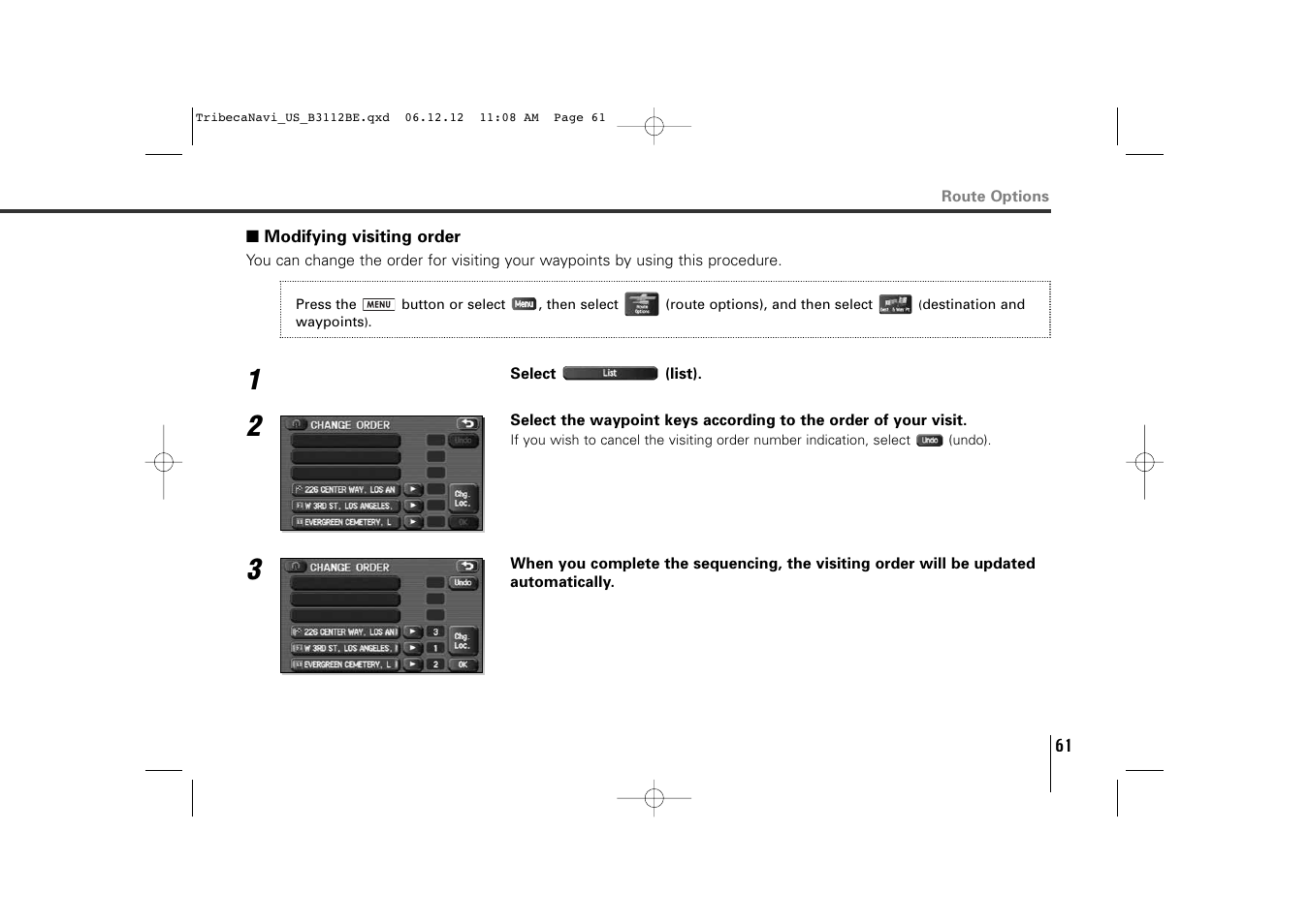 Subaru 2012 Tribeca Navigation System User Manual | Page 62 / 126