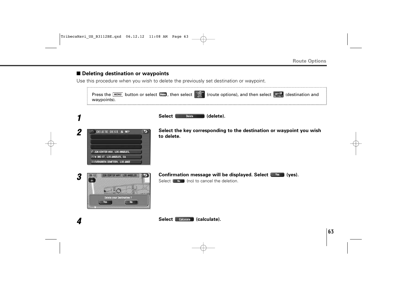 Subaru 2012 Tribeca Navigation System User Manual | Page 64 / 126