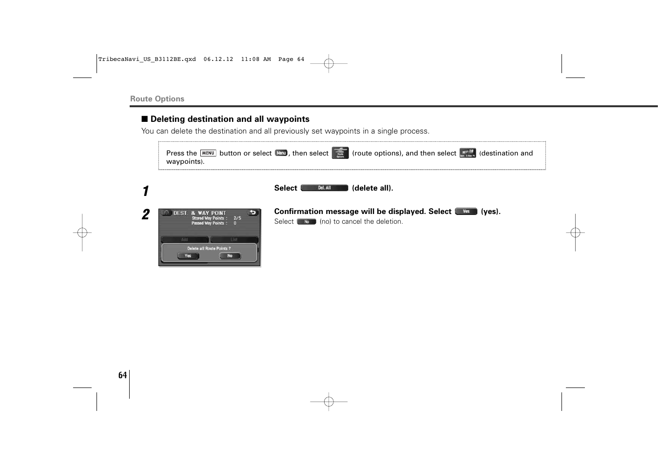 Subaru 2012 Tribeca Navigation System User Manual | Page 65 / 126