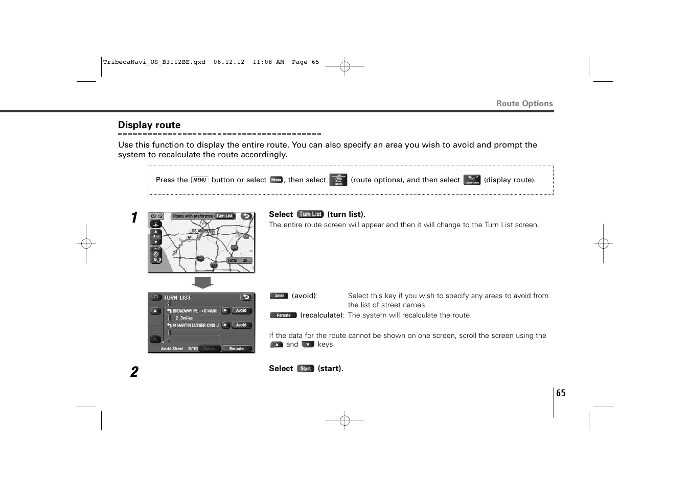 Subaru 2012 Tribeca Navigation System User Manual | Page 66 / 126
