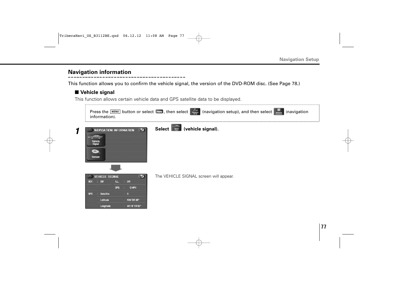 Subaru 2012 Tribeca Navigation System User Manual | Page 78 / 126