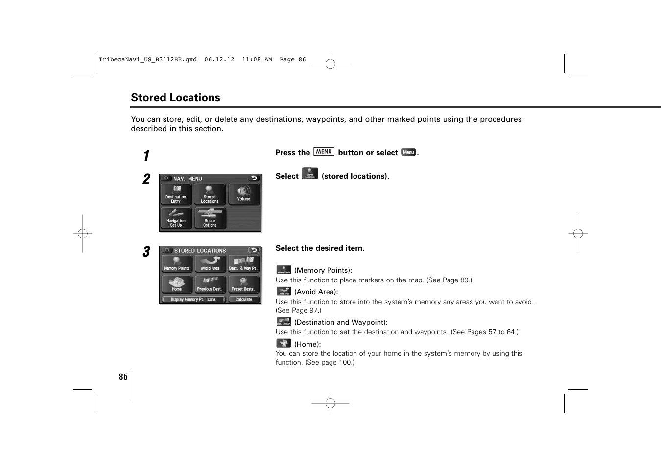 Subaru 2012 Tribeca Navigation System User Manual | Page 87 / 126