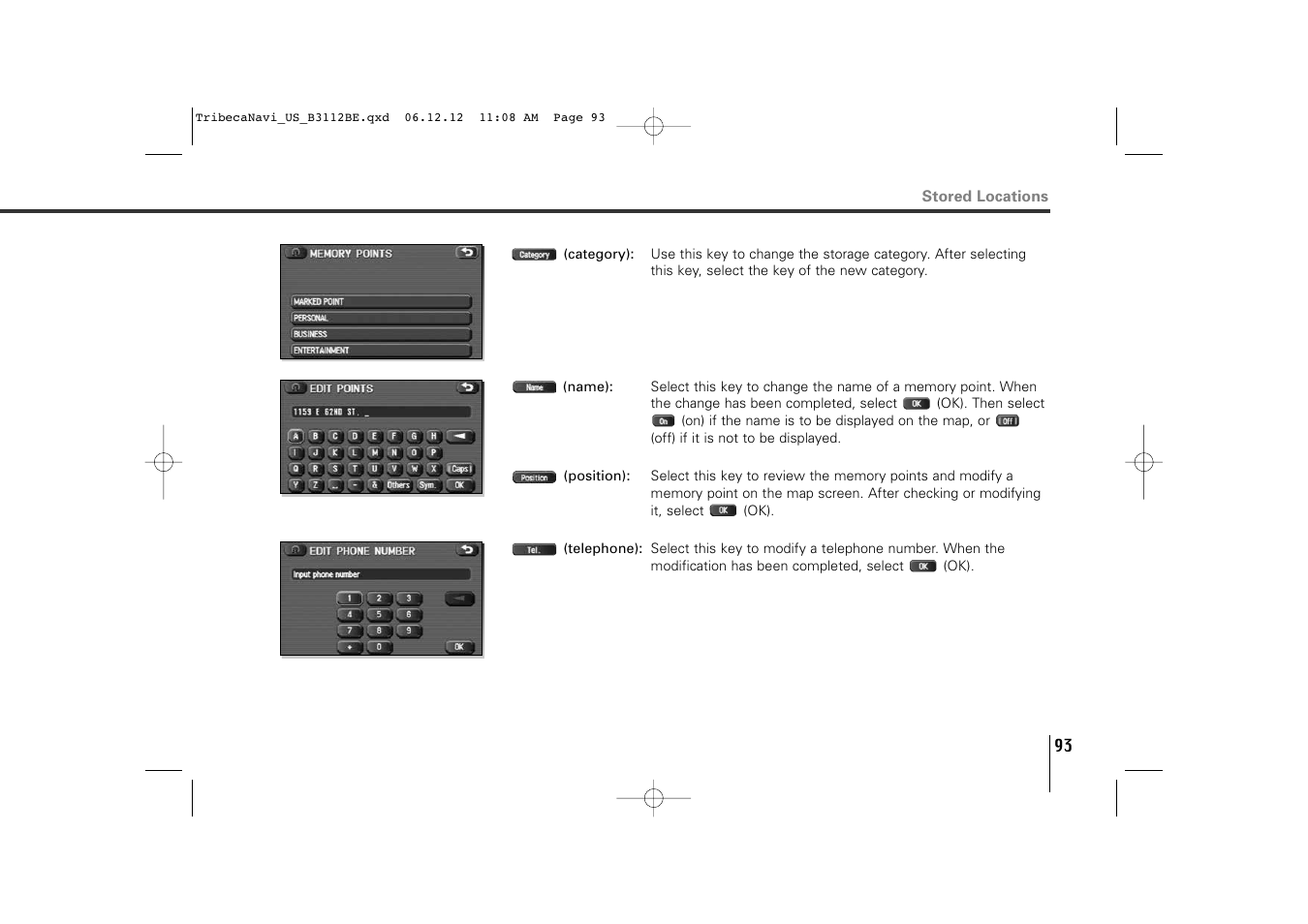 Subaru 2012 Tribeca Navigation System User Manual | Page 94 / 126