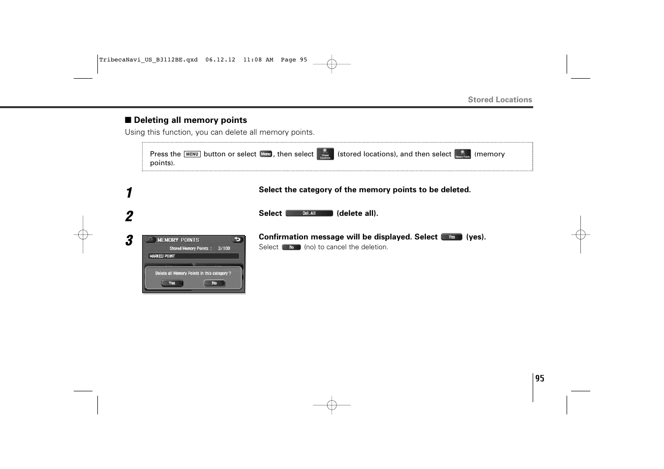 Subaru 2012 Tribeca Navigation System User Manual | Page 96 / 126