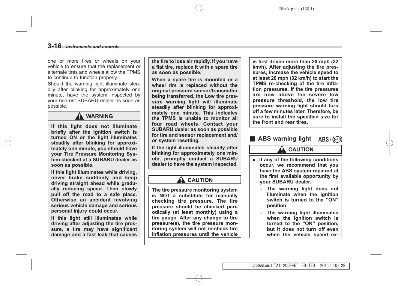 Subaru 2012 Impreza User Manual | Page 130 / 447