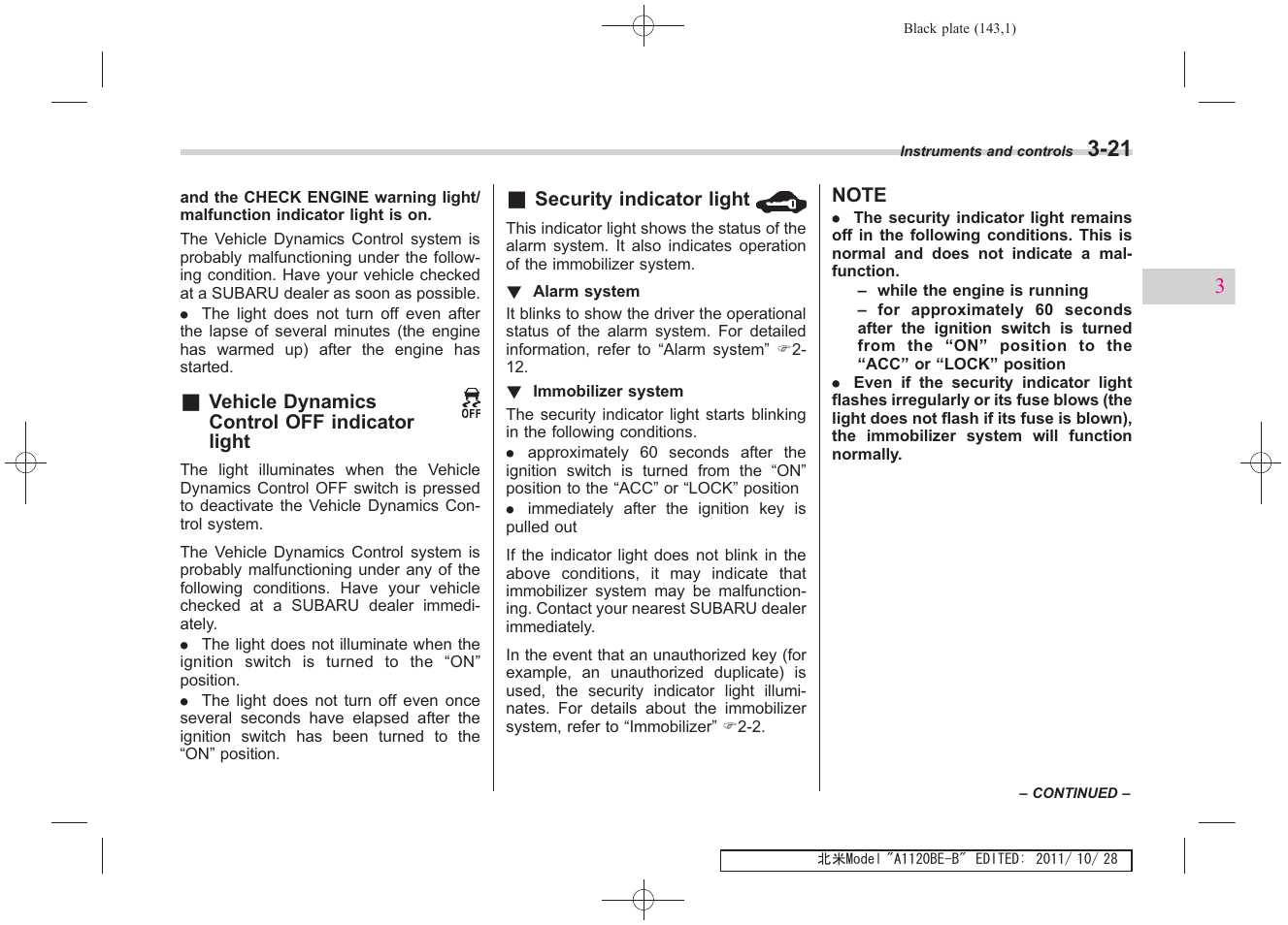 Subaru 2012 Impreza User Manual | Page 135 / 447