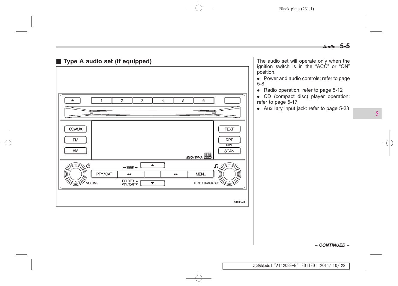 Subaru 2012 Impreza User Manual | Page 217 / 447