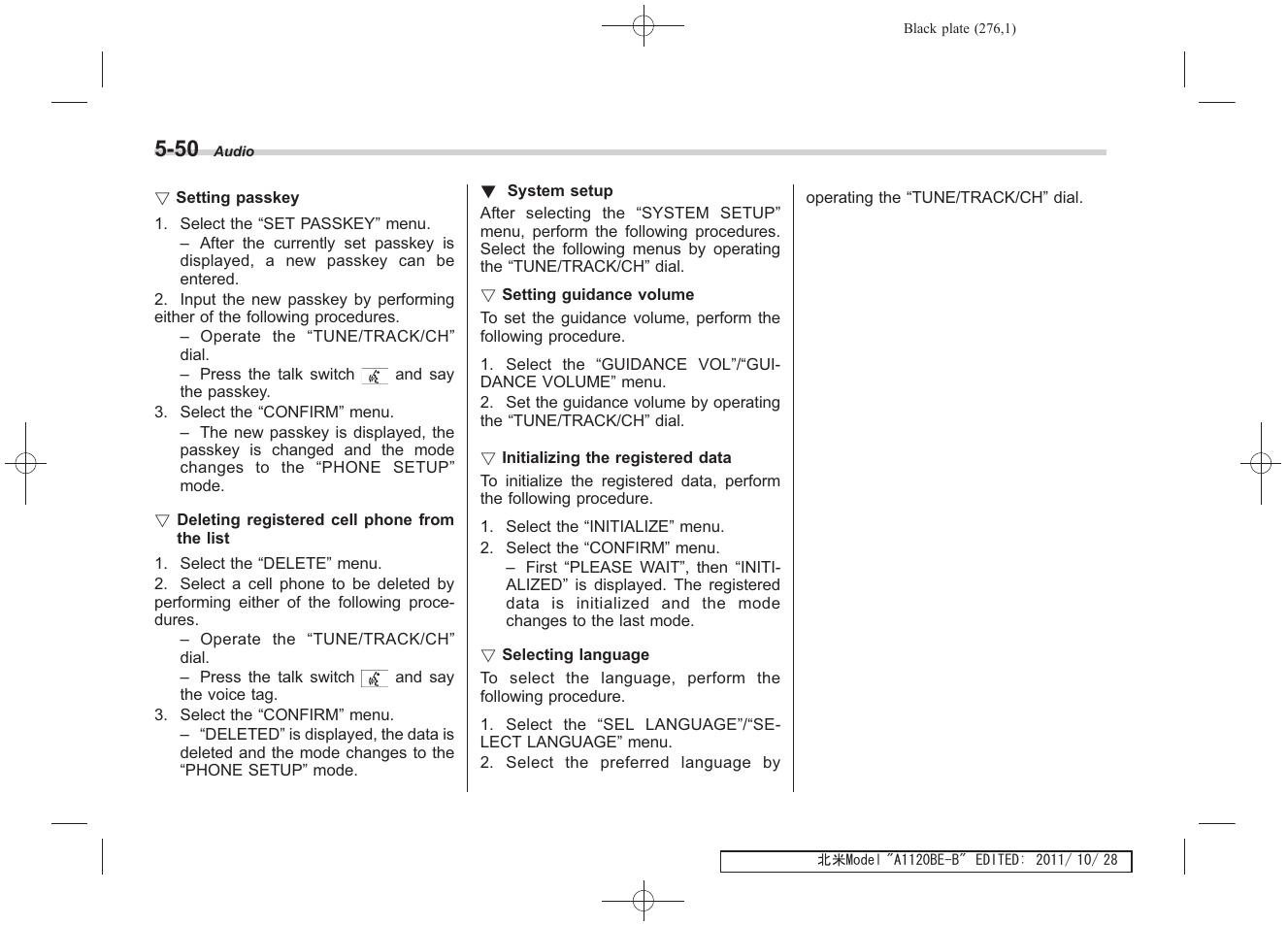 Subaru 2012 Impreza User Manual | Page 262 / 447