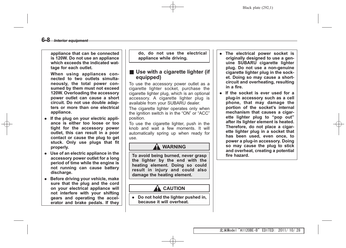 Subaru 2012 Impreza User Manual | Page 272 / 447