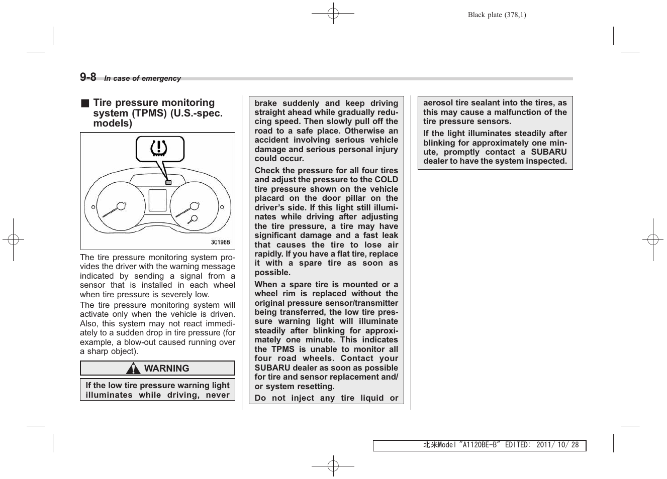 Subaru 2012 Impreza User Manual | Page 340 / 447