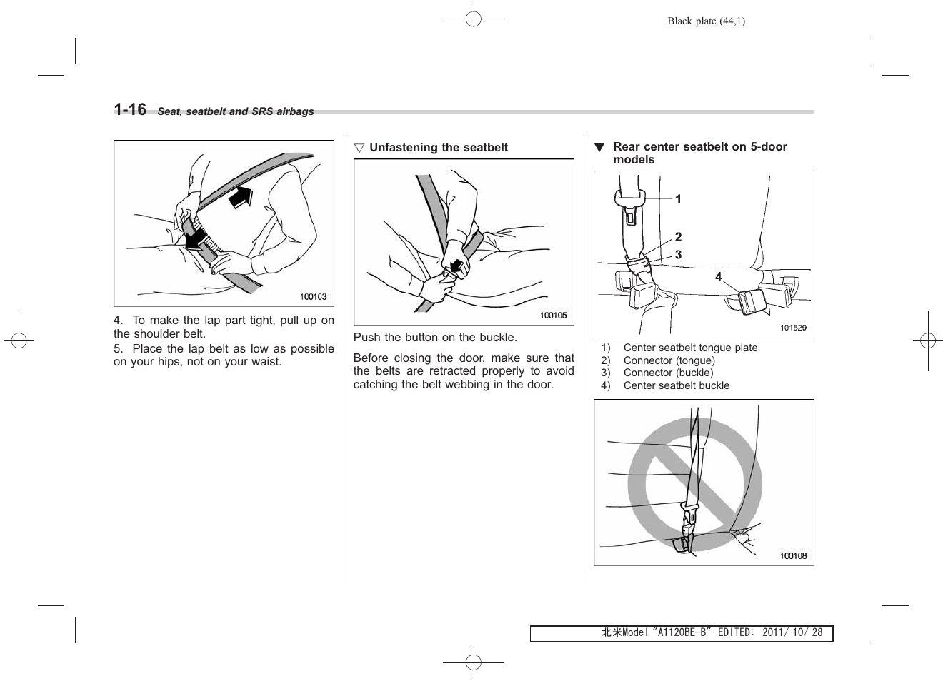 Subaru 2012 Impreza User Manual | Page 44 / 447