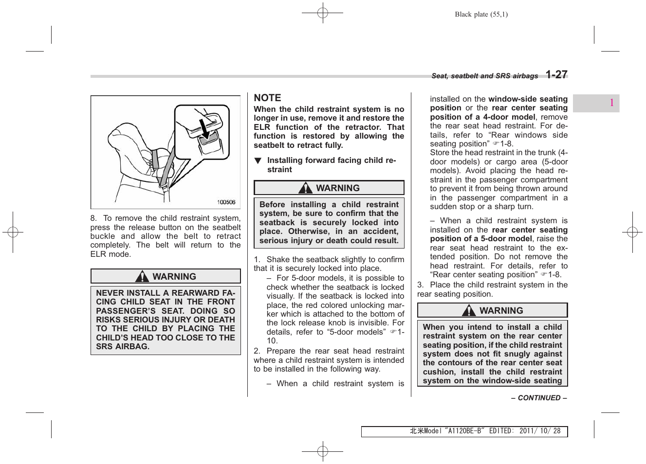 Subaru 2012 Impreza User Manual | Page 55 / 447