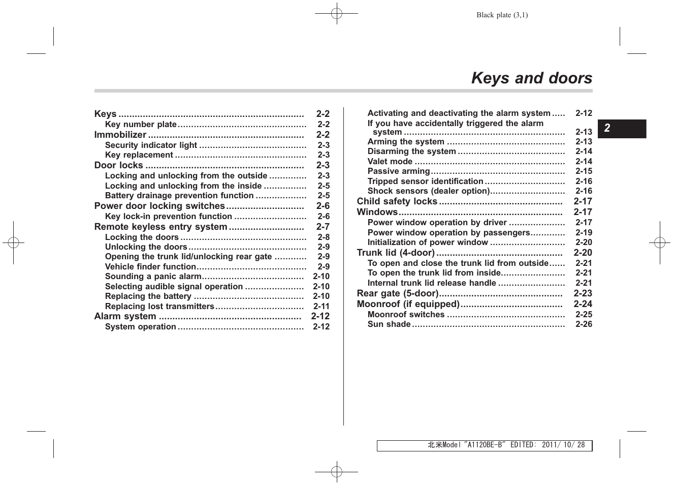 Msa5m1213ball_11, Keys and doors | Subaru 2012 Impreza User Manual | Page 89 / 447