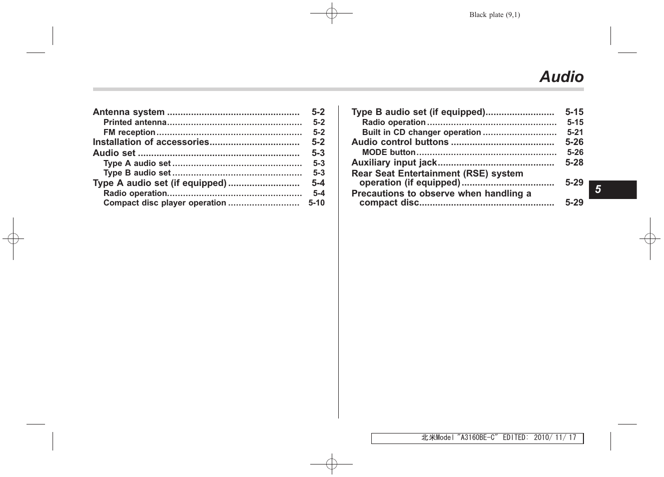 Audio | Subaru 2011 Tribeca User Manual | Page 346 / 580