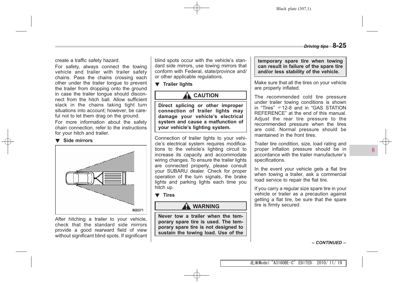 Subaru 2011 Tribeca User Manual | Page 460 / 580