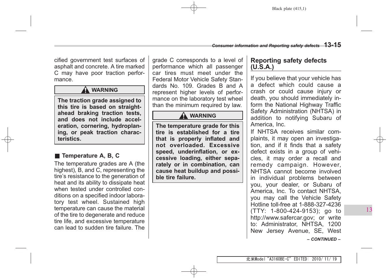 Subaru 2011 Tribeca User Manual | Page 566 / 580