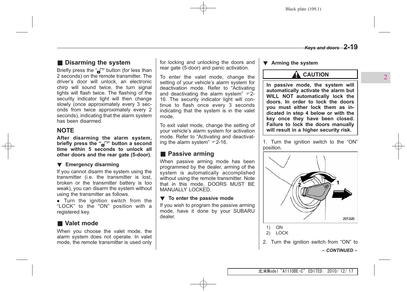 Subaru 2011 Impreza WRX User Manual | Page 109 / 459