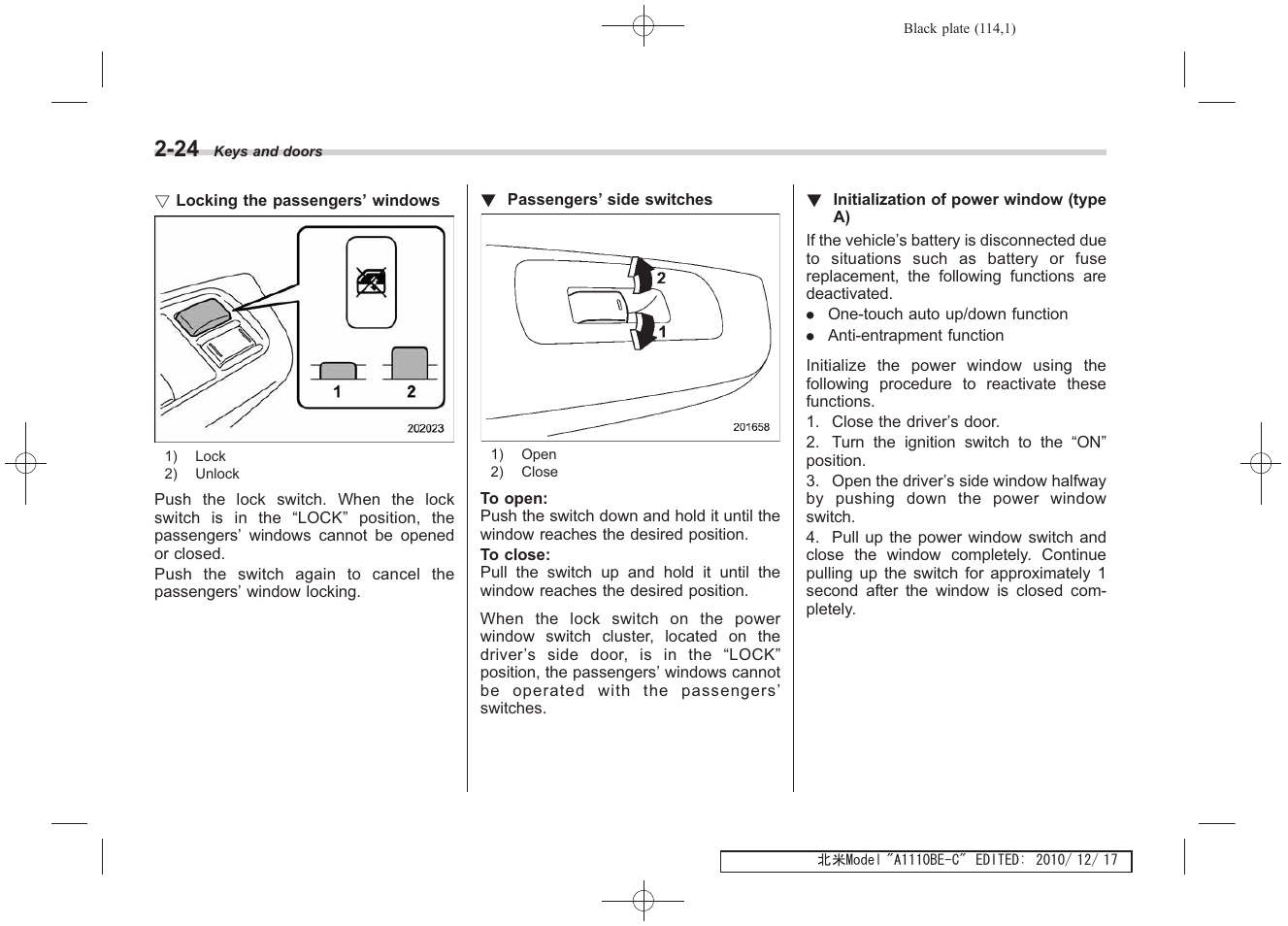 Subaru 2011 Impreza WRX User Manual | Page 114 / 459