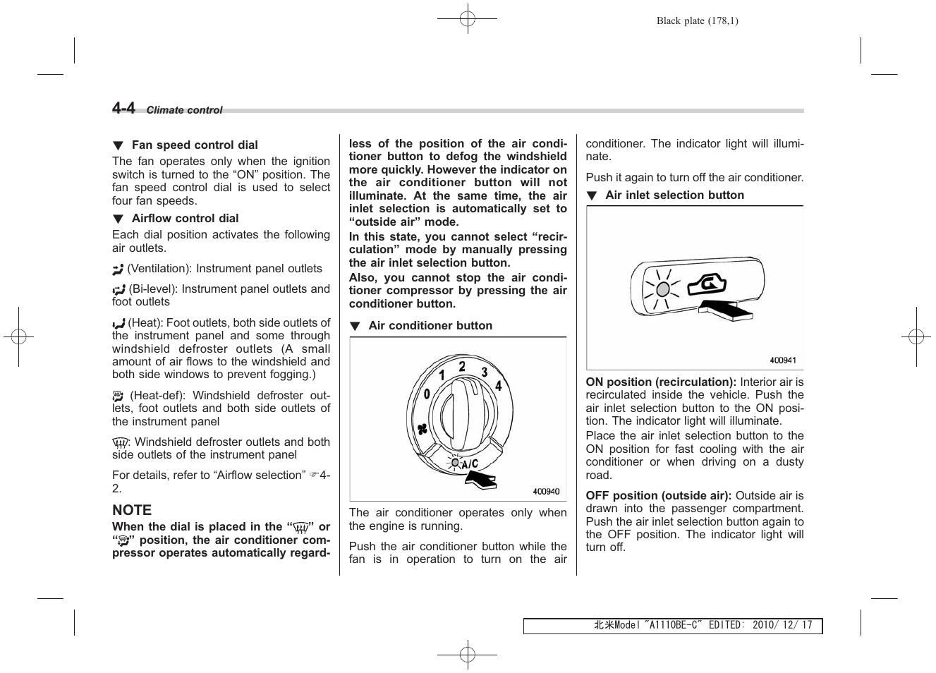 Subaru 2011 Impreza WRX User Manual | Page 176 / 459