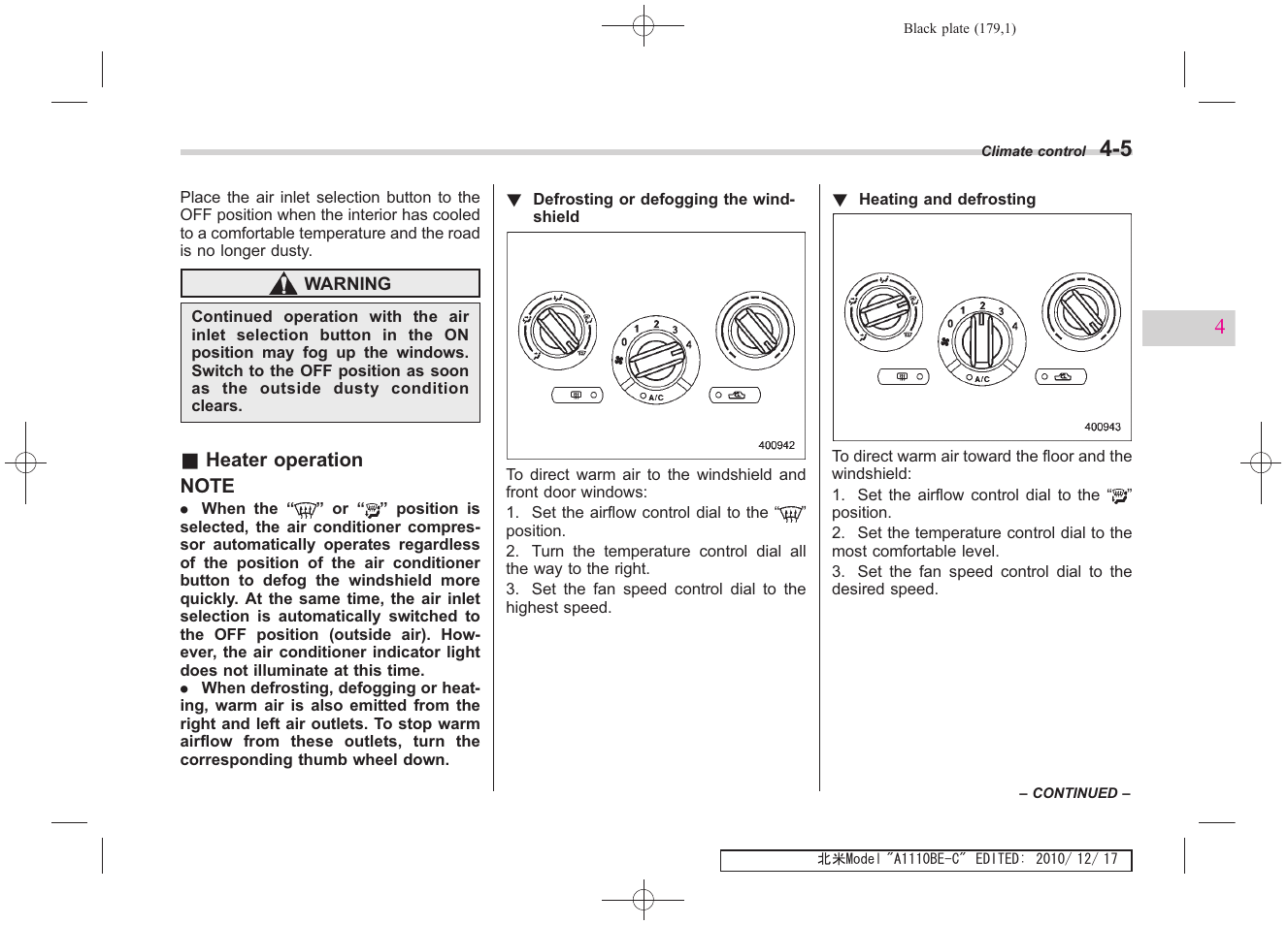 Subaru 2011 Impreza WRX User Manual | Page 177 / 459