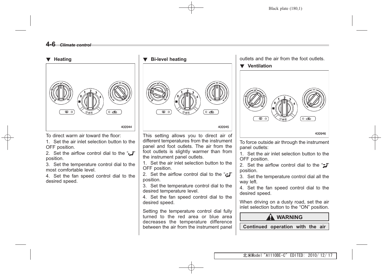 Subaru 2011 Impreza WRX User Manual | Page 178 / 459