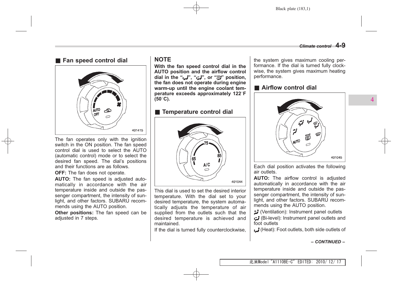 Subaru 2011 Impreza WRX User Manual | Page 181 / 459