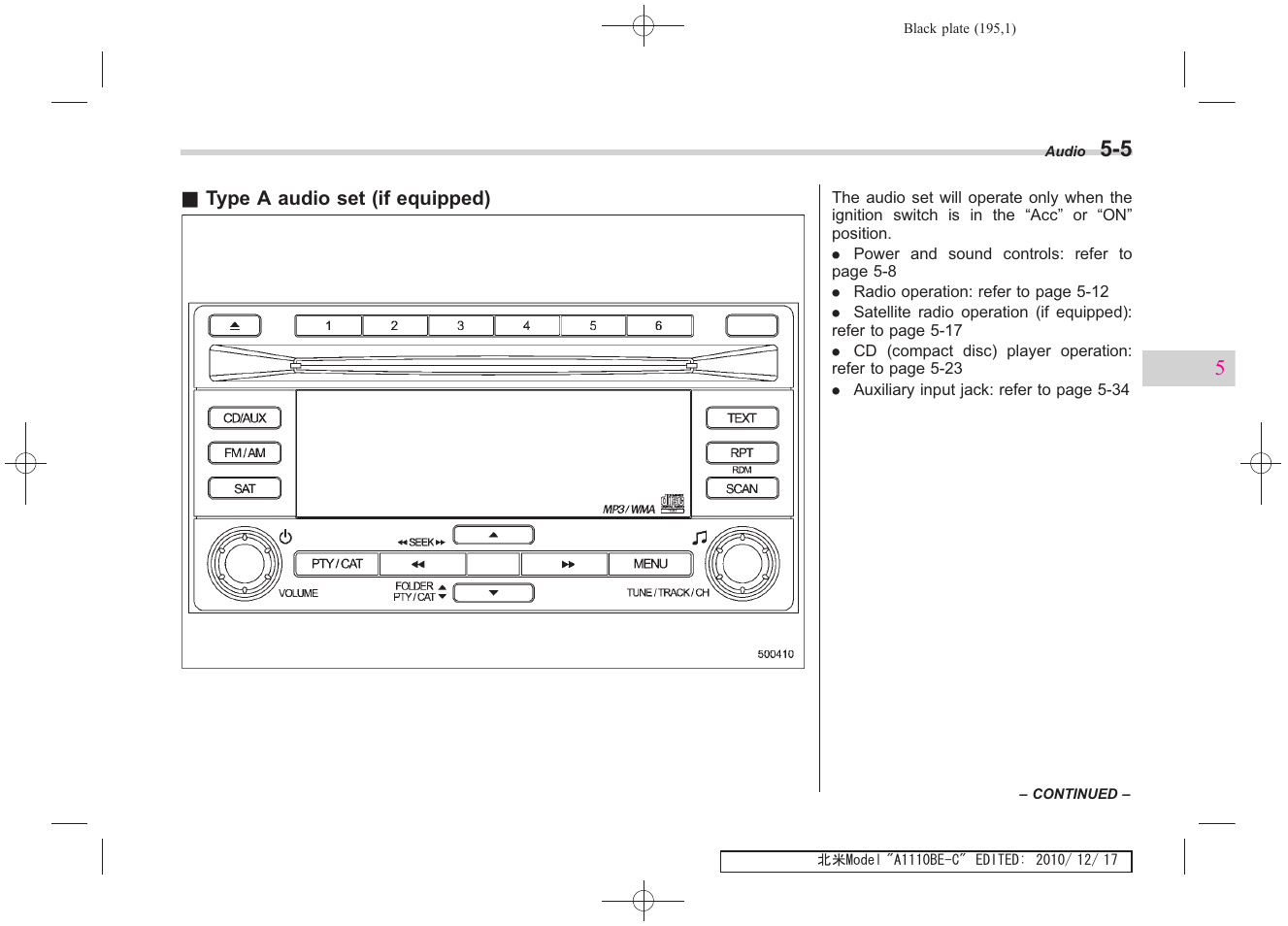 Subaru 2011 Impreza WRX User Manual | Page 193 / 459