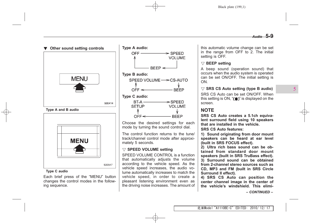 Subaru 2011 Impreza WRX User Manual | Page 197 / 459