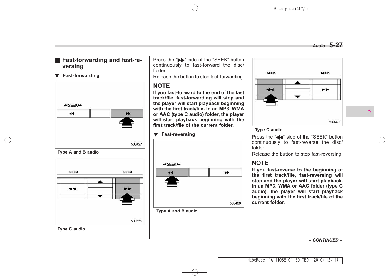 Subaru 2011 Impreza WRX User Manual | Page 215 / 459