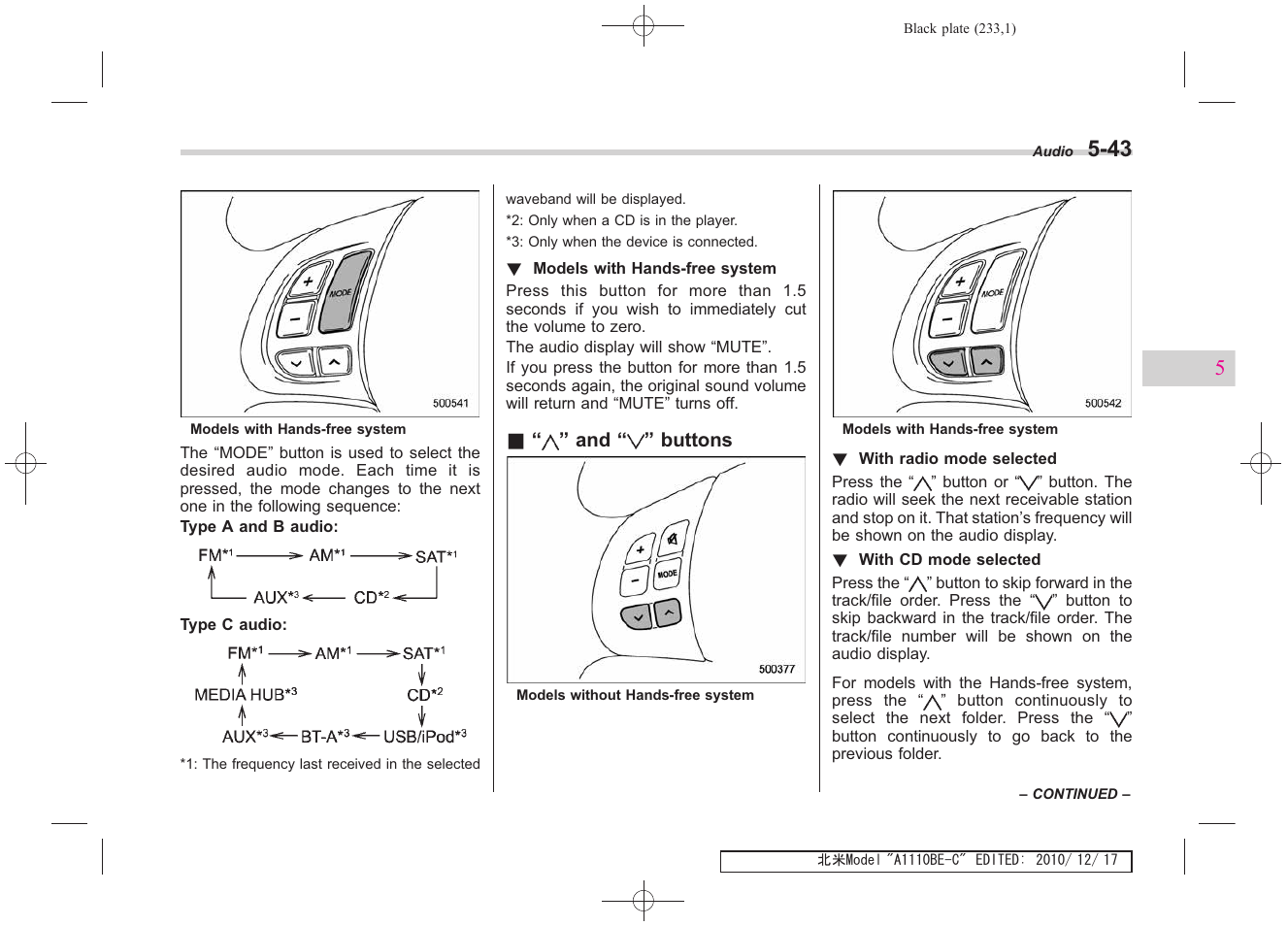 Subaru 2011 Impreza WRX User Manual | Page 231 / 459