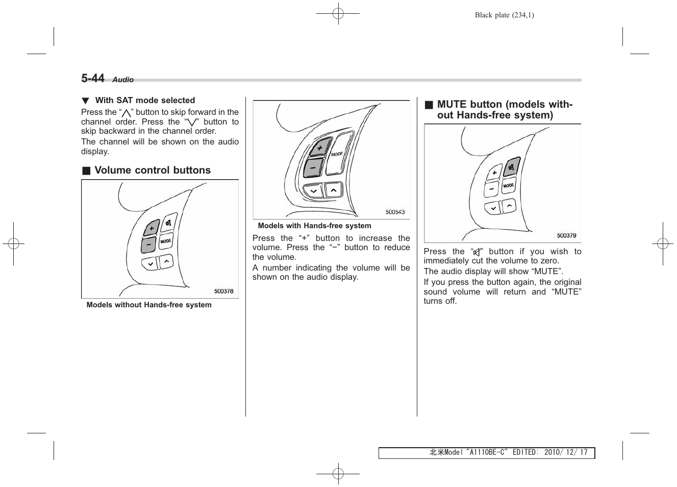 Subaru 2011 Impreza WRX User Manual | Page 232 / 459