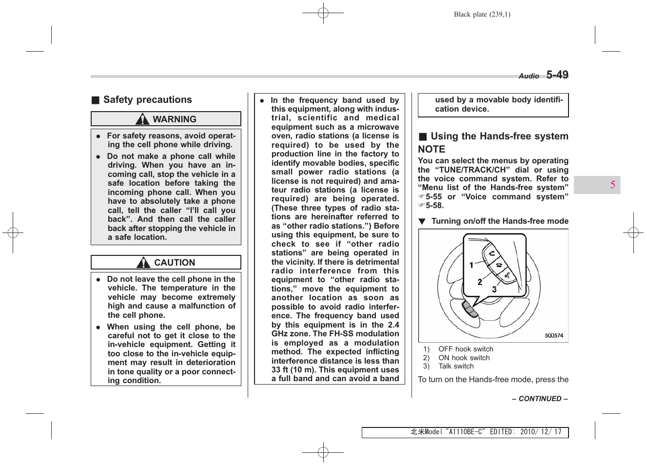 Subaru 2011 Impreza WRX User Manual | Page 237 / 459