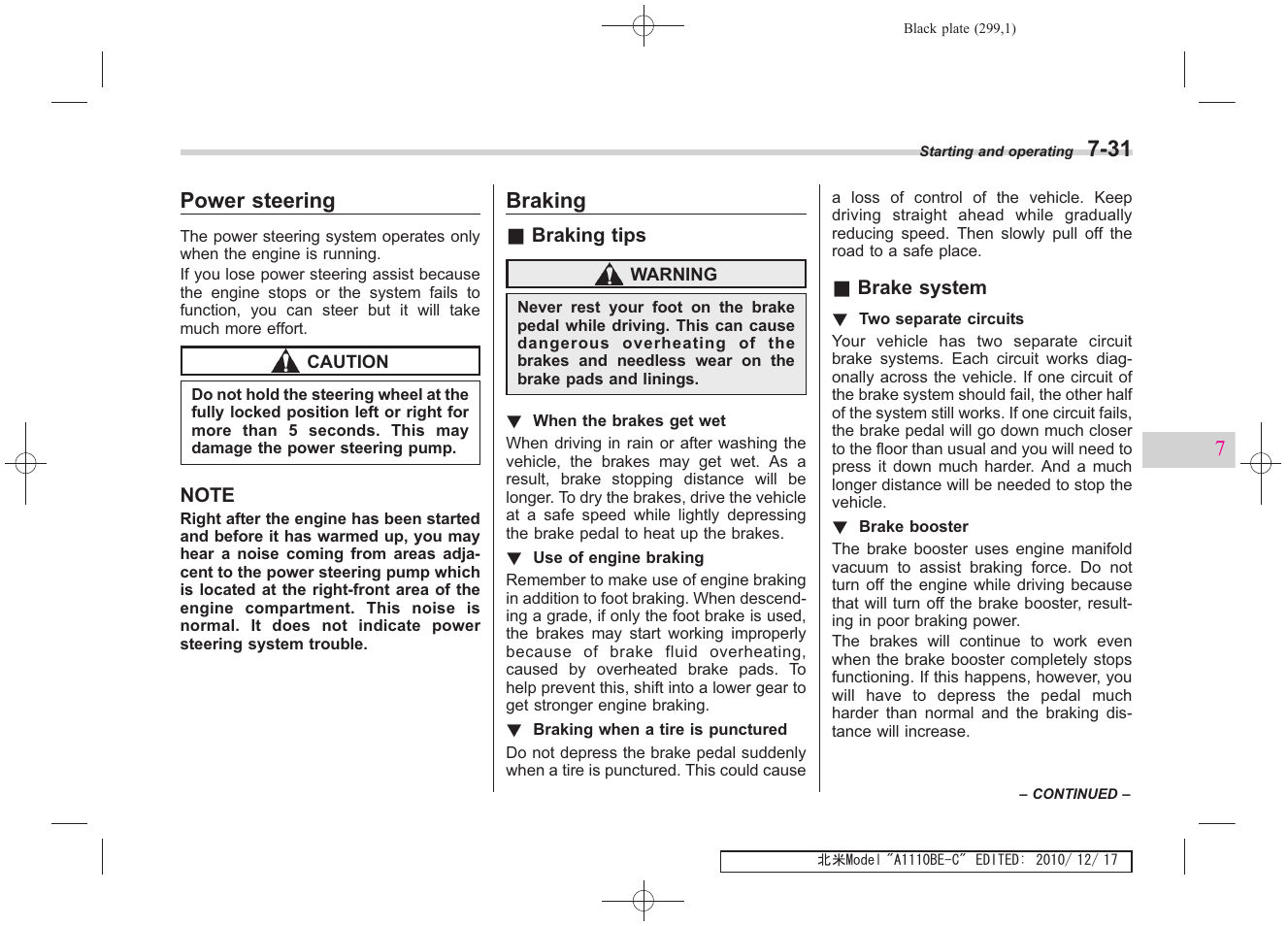 Subaru 2011 Impreza WRX User Manual | Page 295 / 459